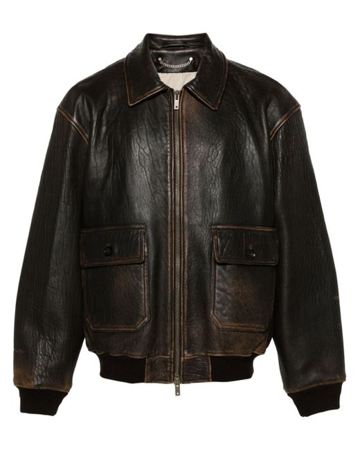 Golden Goose Louis leather aviator jacket