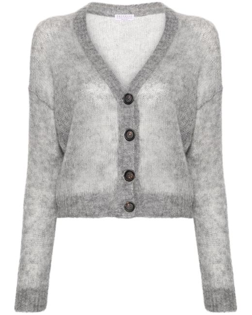 Brunello Cucinelli button-up cropped cardigan