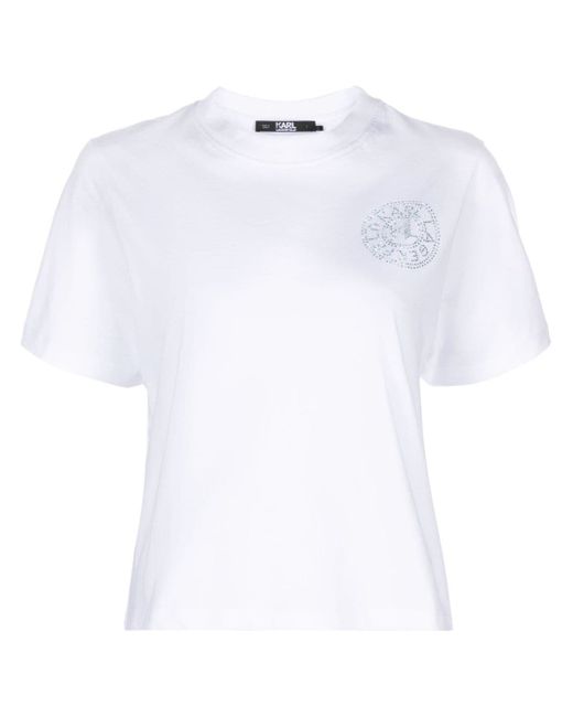 Karl Lagerfeld logo-embellished T-shirt