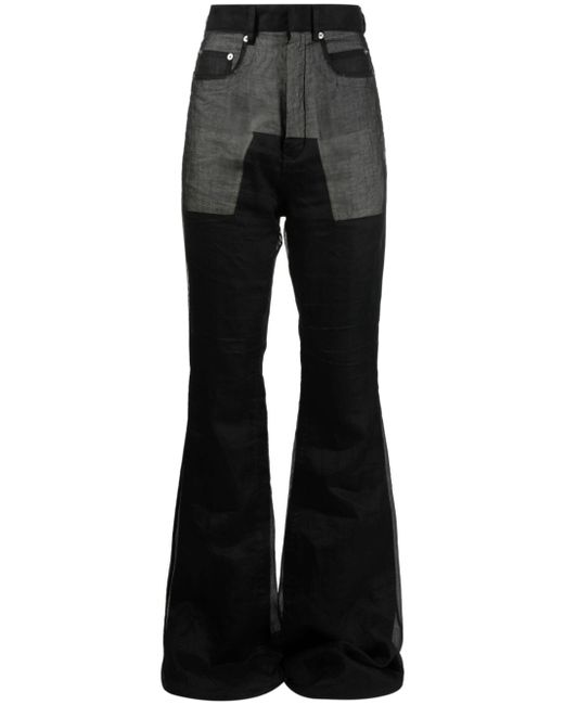 Rick Owens Bolan high-rise bootcut jeans