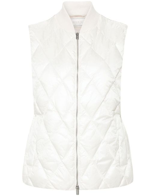 Peserico bead-embellished puffer vest