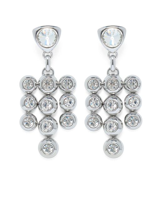 Area crystal-embellished drop earrings
