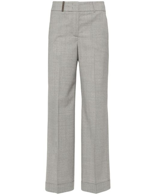 Peserico pressed-crease tailored trousers