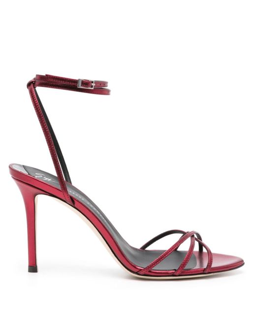 Giuseppe Zanotti Design 100mm metallic leather strapy sandals