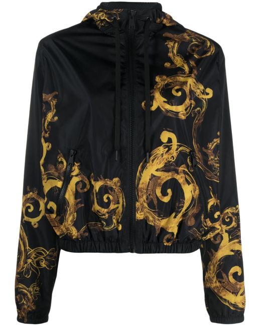 Versace Jeans Couture Barocco-print hooded jacket