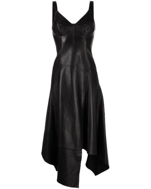 Jason Wu Collection asymmetric leather midi dress