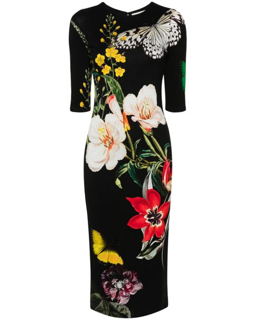 Alice + Olivia Delora floral-print dress
