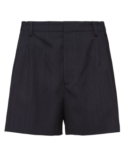 Prada logo-appliqué tailored shorts