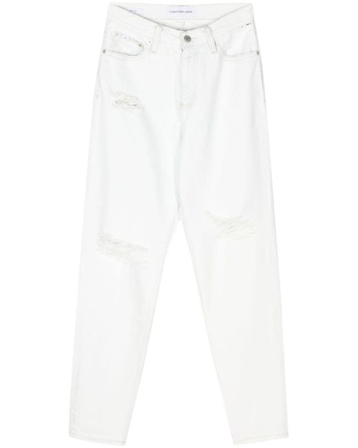 Calvin Klein high-rise tapered jeans