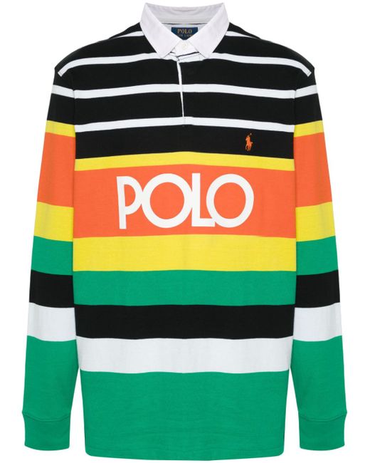 Polo Ralph Lauren logo-stamp knitted polo shirt