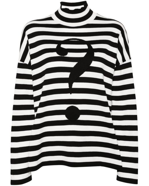 Moschino striped mock-neck jumper