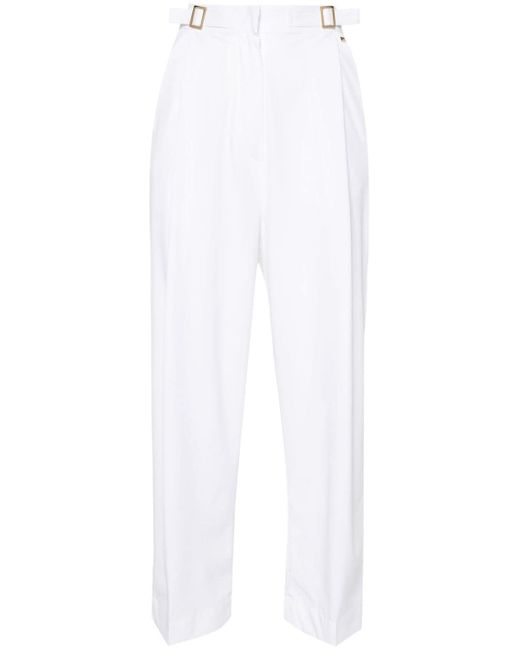 Herno buckle-detailed straight trousers