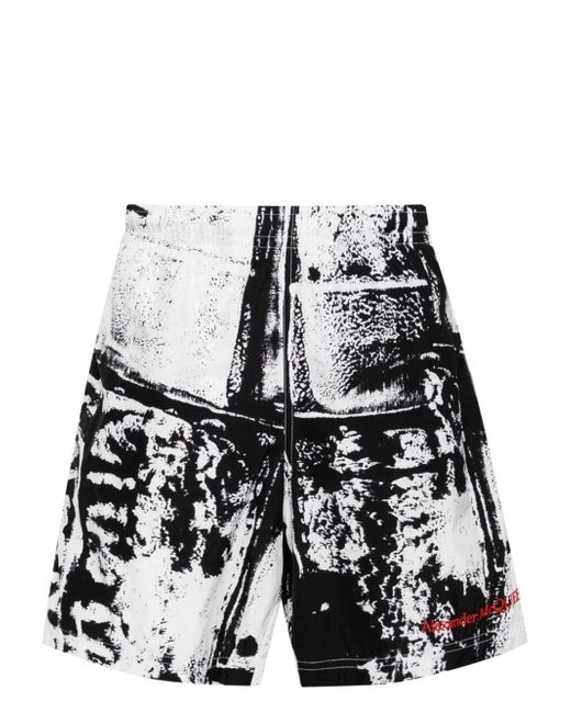 Alexander McQueen abstract-print swim shorts