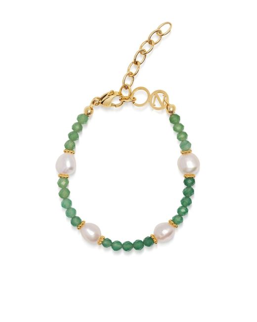 Nialaya Jewelry pearl-aventurine beaded bracelet