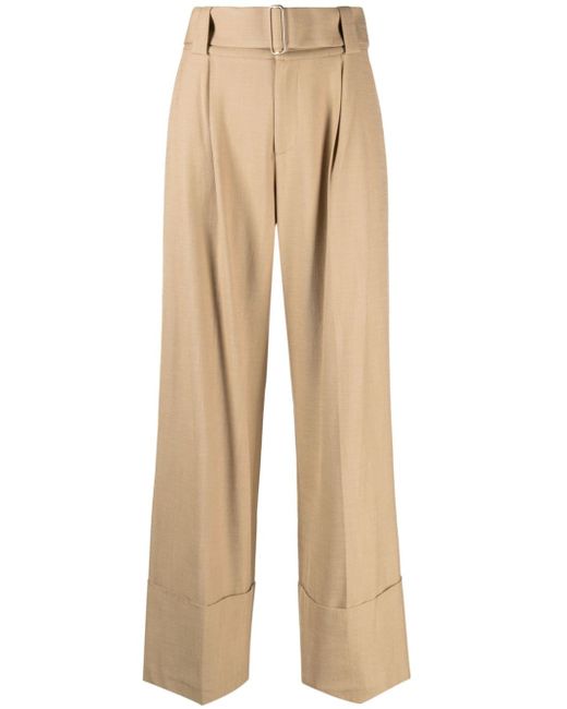 Aeron wide-leg belted trousers