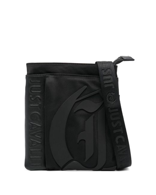 Just Cavalli appliqué-logo canvas bag
