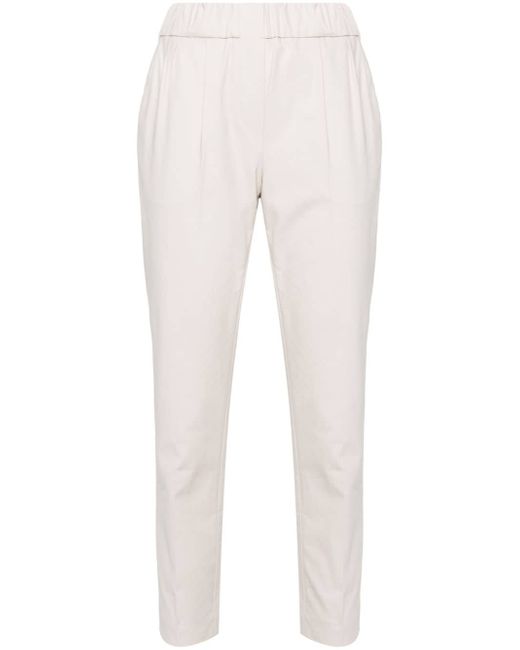 Brunello Cucinelli mid-rise pleated cropped tailored trousers