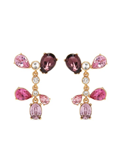 Oscar de la Renta crystal-embellished drop earrings