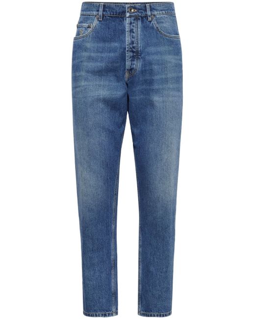 Brunello Cucinelli tapered mid-rise jeans
