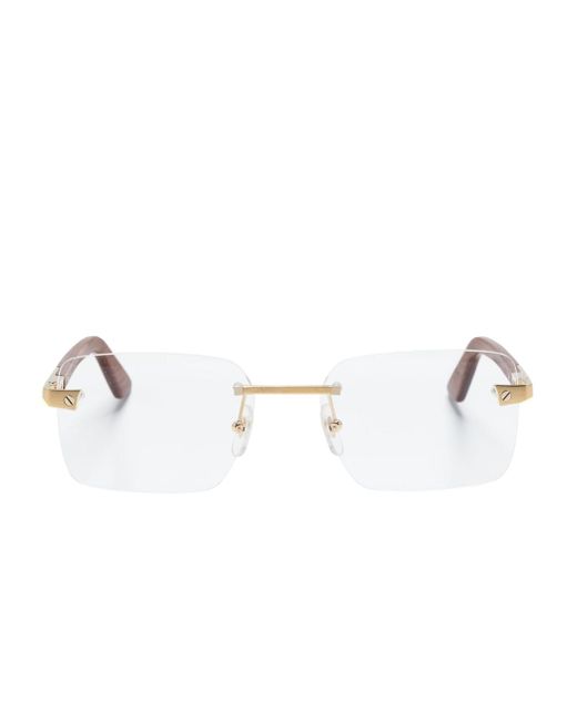 Cartier rimless rectangle-frame glasses