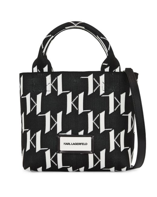 Karl Lagerfeld K/Monogram knitted tote bag