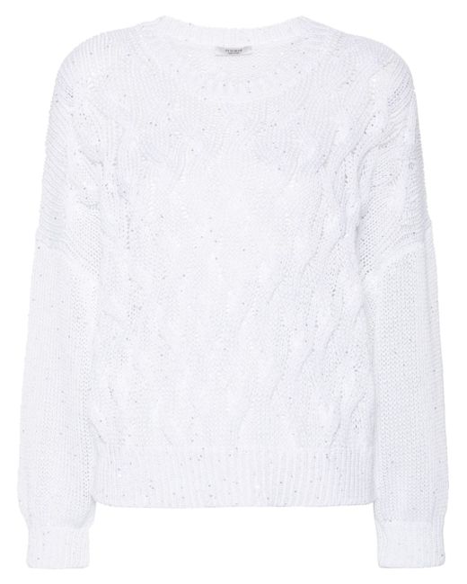 Peserico sequin-embellished cable-knit jumper