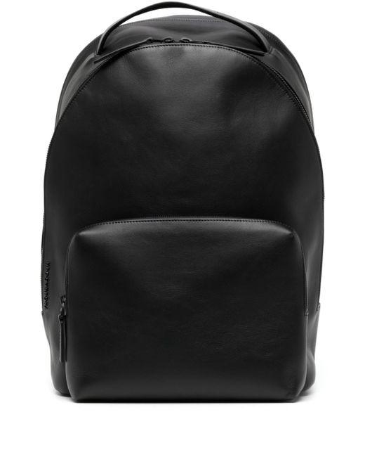 Troubadour Slipstream logo-lettering leather backpack