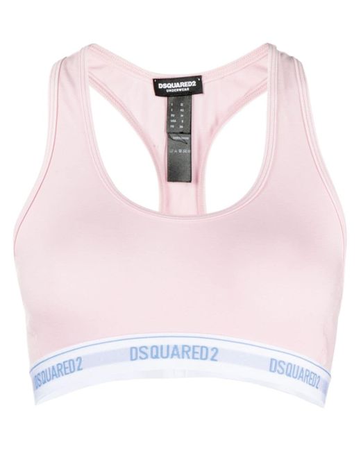 Dsquared2 logo-underband cotton performance top