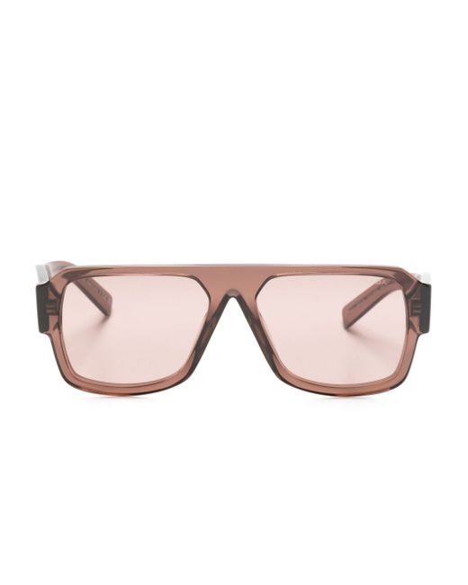 Prada transparent pilot-frame sunglasses
