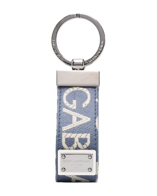 Dolce & Gabbana jacquard-logo motif keychain