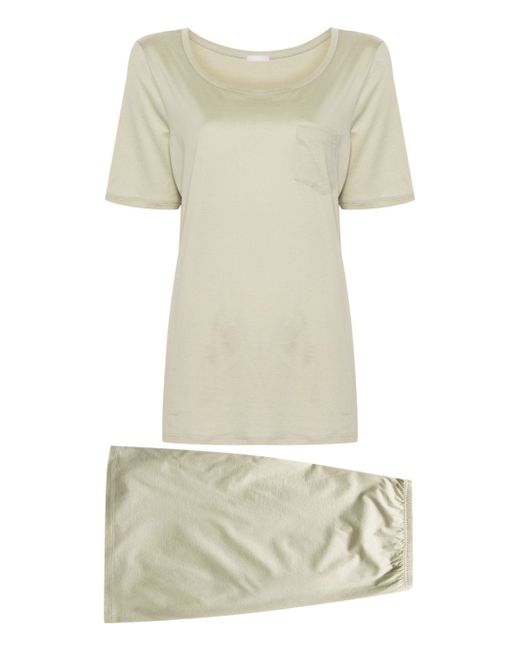 Hanro short-sleeve short pyjama set