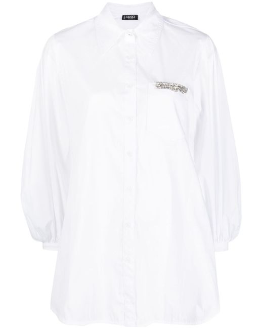 Liu •Jo crystal-embellished oversize shirt