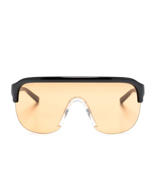 Gucci lens-decal shield-frame sunglasses
