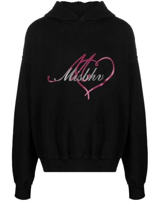 Misbhv logo-print glitter-embellished hoodie