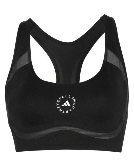 Adidas by Stella McCartney logo-print sports bra