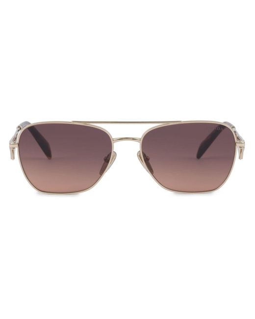 Prada pilot-frame enamel-logo sunglasses