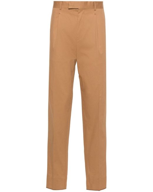 Z Zegna mid-rise pleated chino trousers