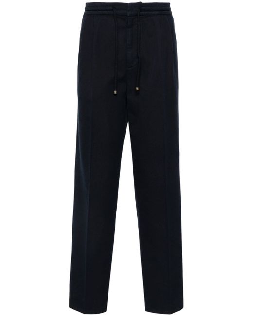 Brunello Cucinelli pressed-crease loose-fit trousers