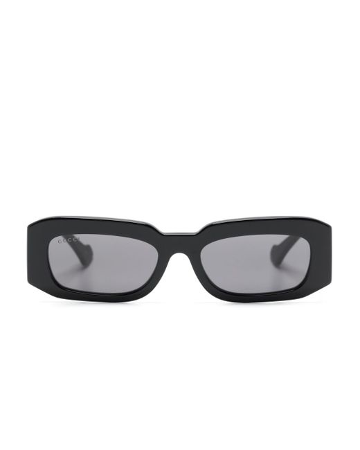Gucci logo-print rectangle-frame sunglasses