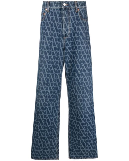 Valentino Garavani Toile Iconographe-pattern wide-leg jeans