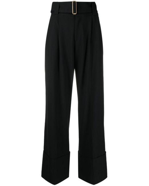 Aeron wide-leg belted trousers