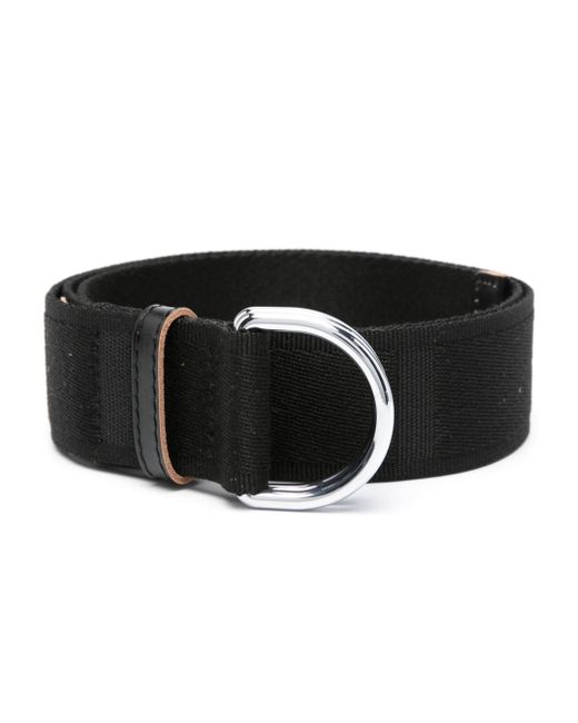 Marni logo-jacquard D-ring buckle belt
