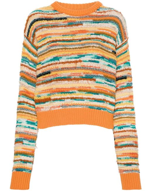 Alanui Madurai striped intarsia-knit jumper