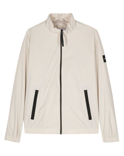 Calvin Klein logo-patch zip-up jacket
