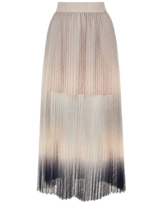 Armani Exchange gradient-effect pleated skirt