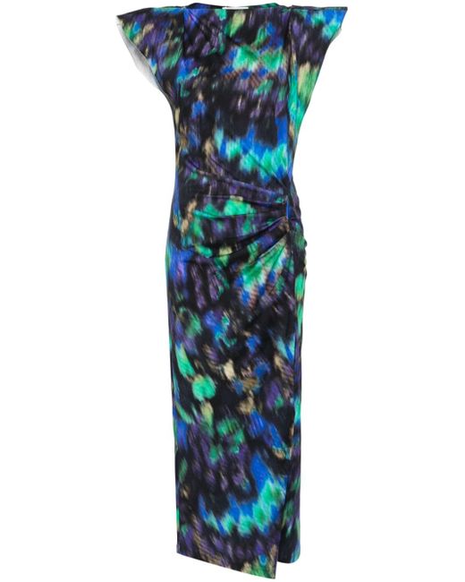 marant étoile Nadela abstract-print maxi dress