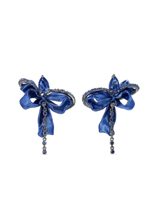Anabela Chan 18kt gold Cupids Bow sapphire earrings