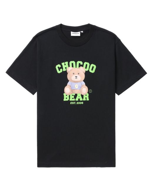 Chocoolate teddy bear-print T-shirt