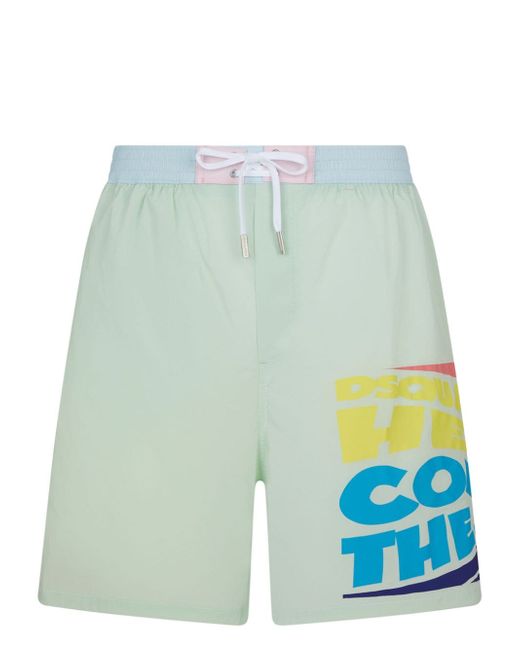 Dsquared2 slogan-print swim shorts