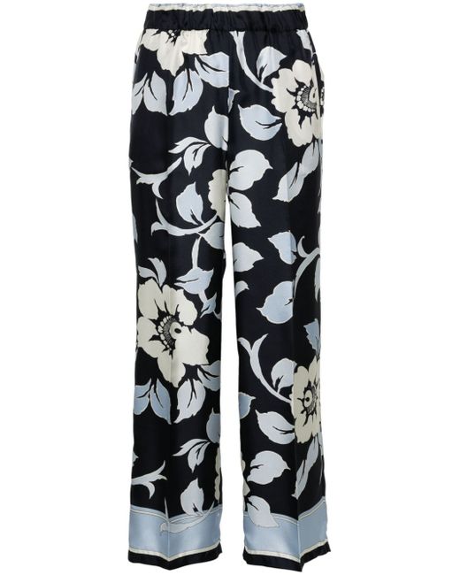 P.A.R.O.S.H. floral-print straight trousers